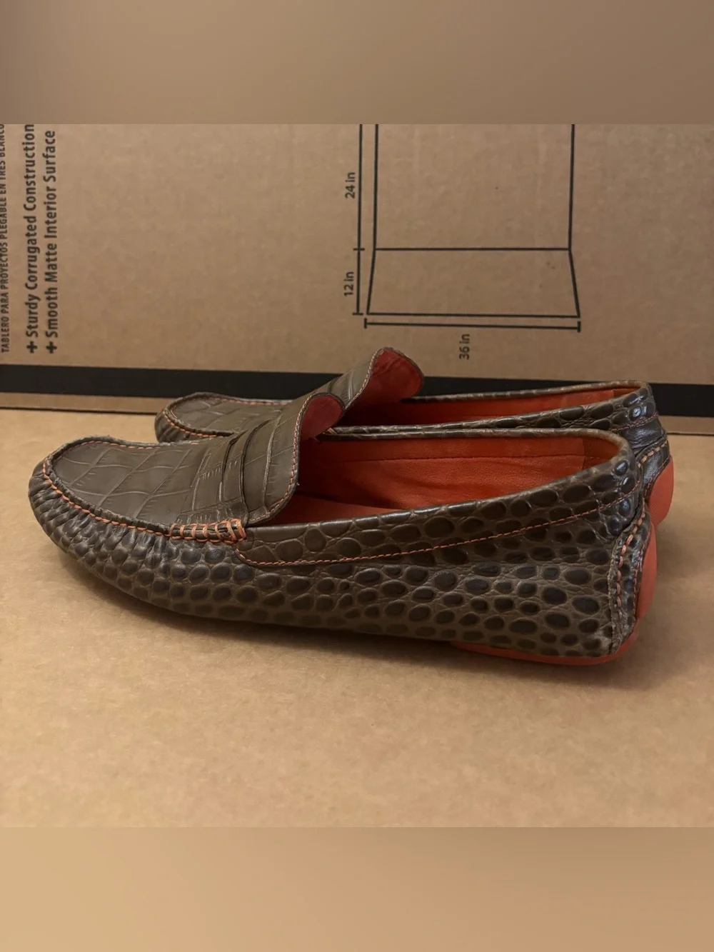 Donald J. Pliner croc embossed